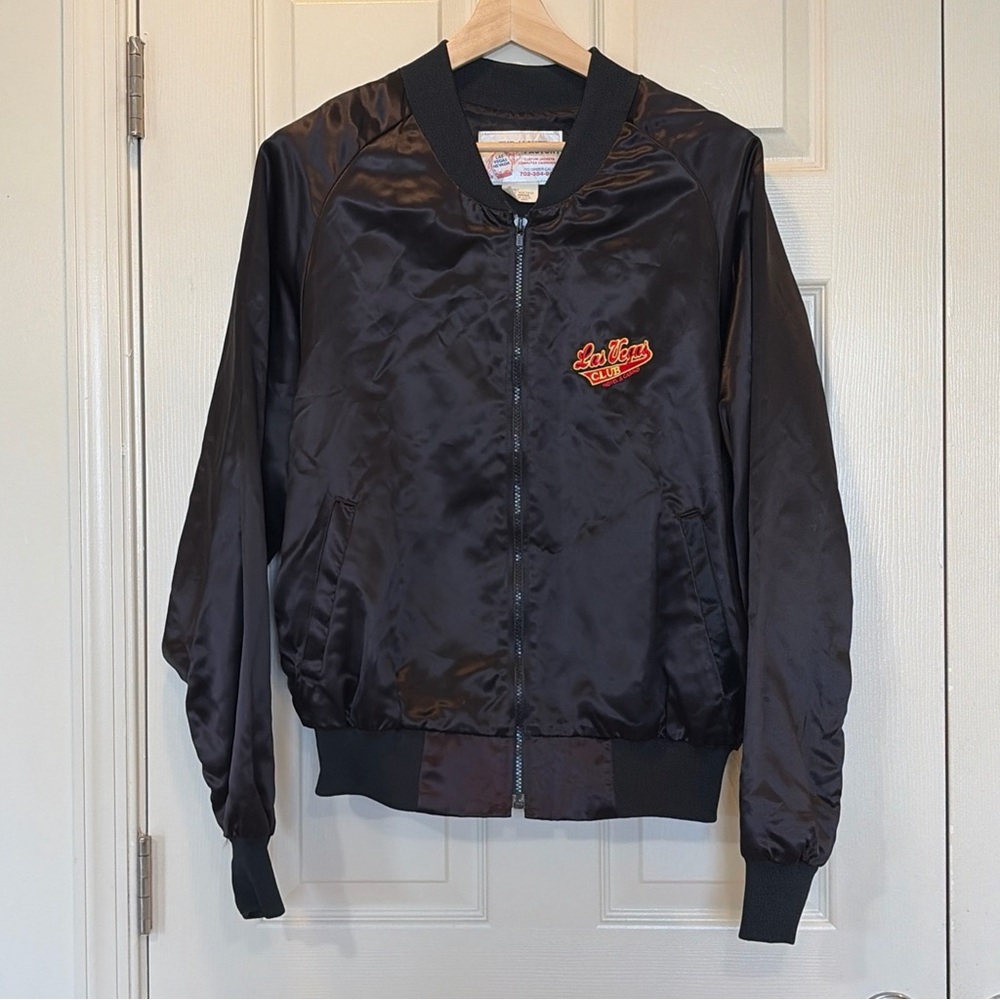 Vintage Embroidered Las Vegas Bomber Jacket Size XL Made In USA